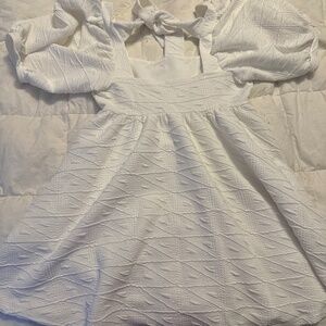 Free People white puff sleeve dress